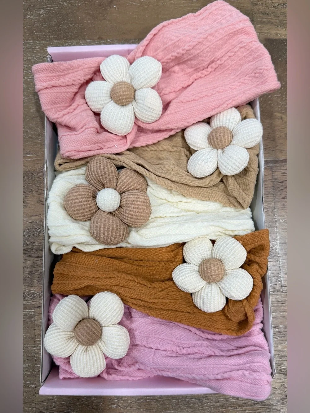 Soft Flower Knit Headbands NWOT
